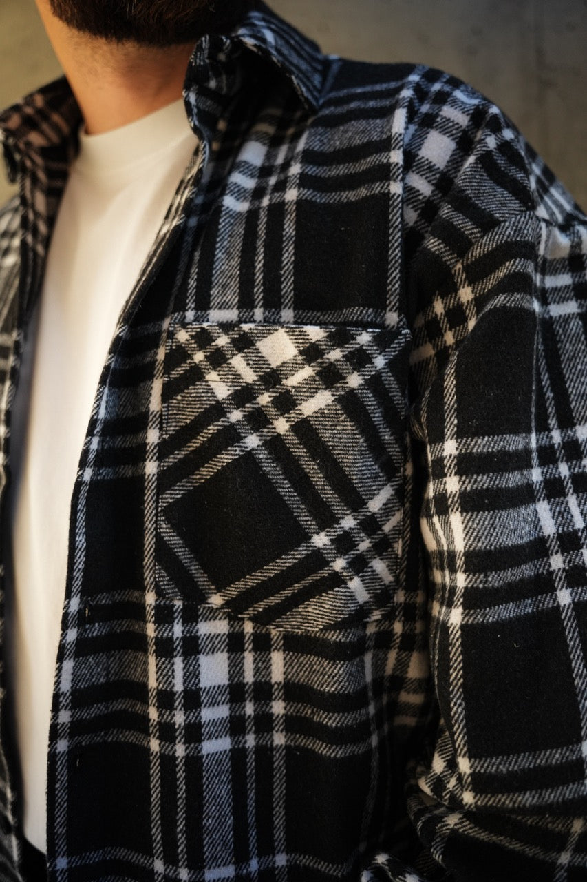 Cropped checkered shirt "brown plaid"