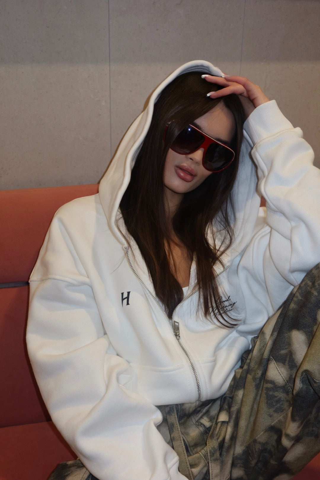 Women's Zip-Up Hoodie "Out Of Office"