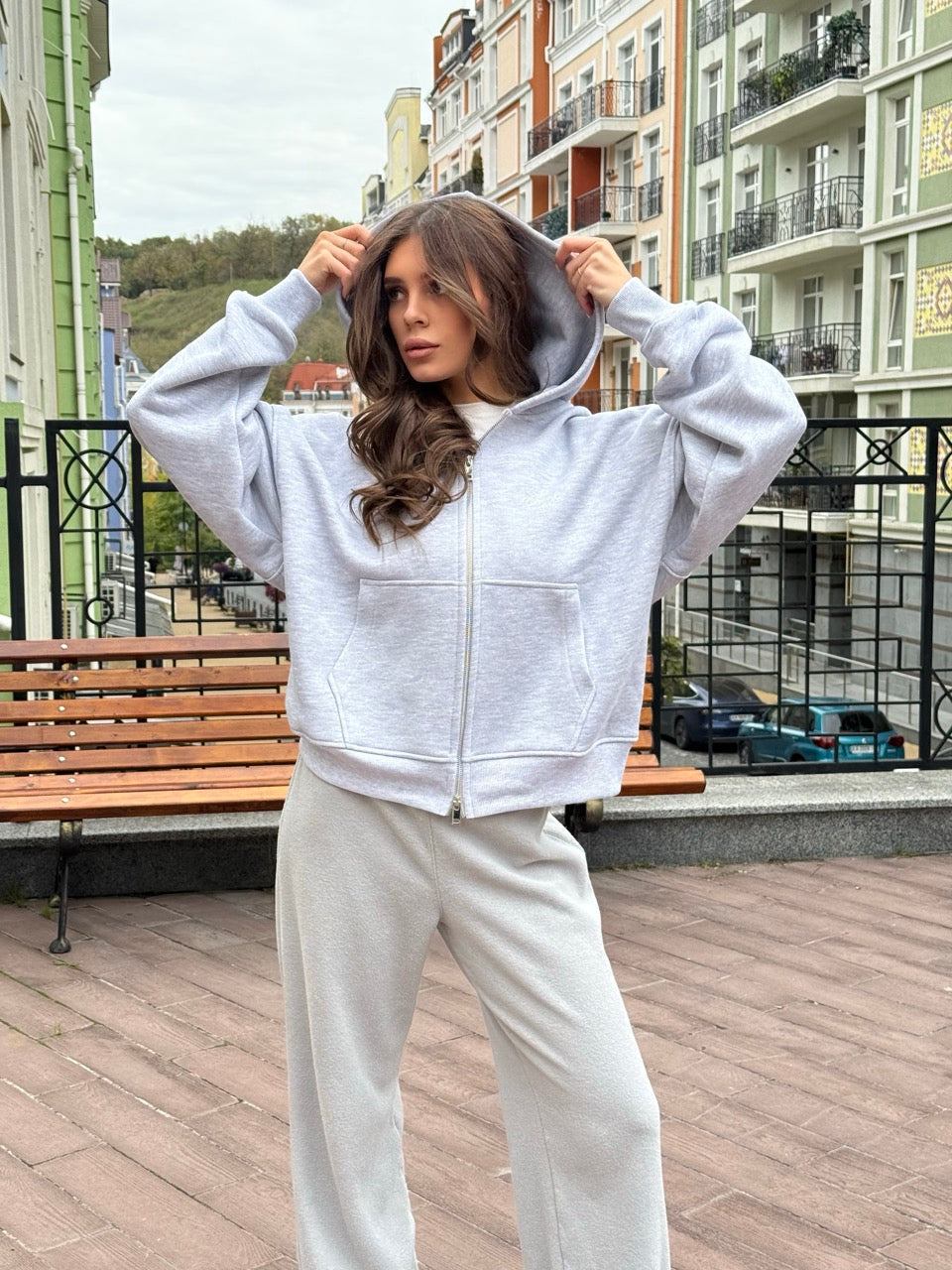 Women's Zip-Up Hoodie "Out Of Office"