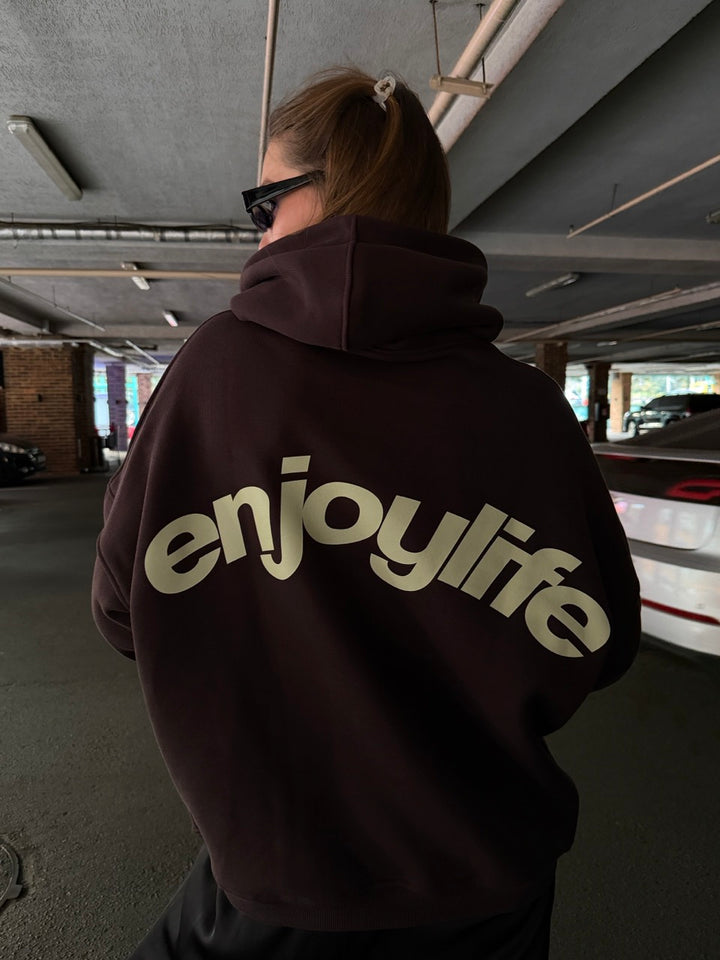 Худі "Enjoy Life" коричневий