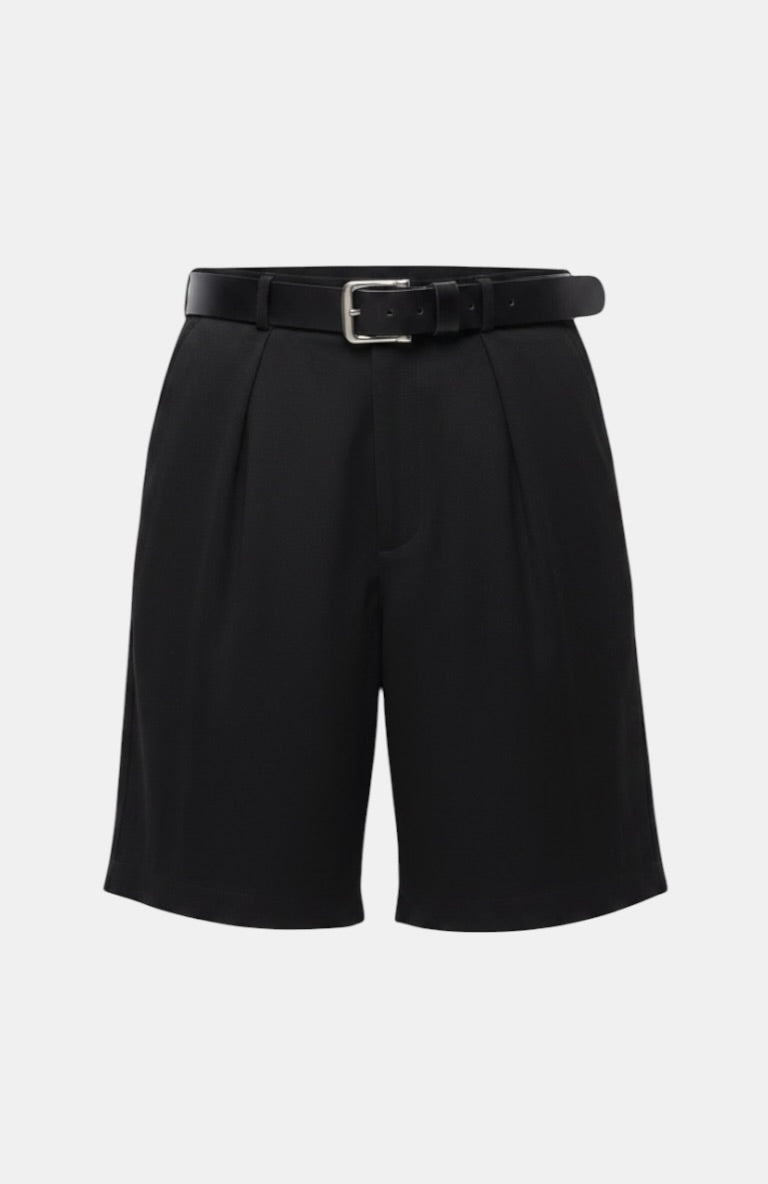 "Classic" Straight-Fit Shorts | Black