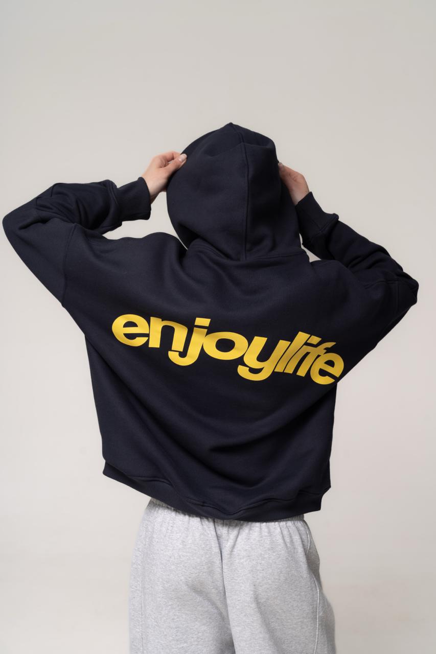 Худі "Enjoy Life" · оверсайз, 480 г/м², 100% бавовна  · жіноча
