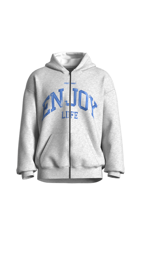 Зіп-худі "Enjoy Life" · 100% бавовна · Меланж