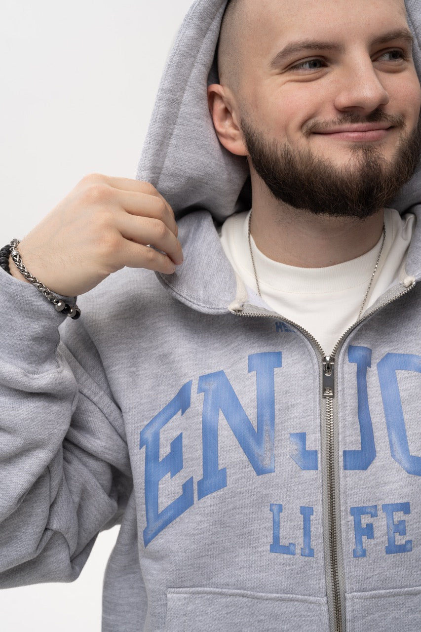 Зіп-худі "Enjoy Life" · 100% бавовна · Меланж